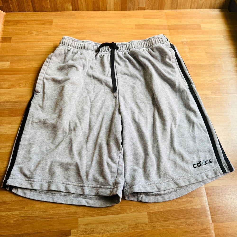 Adidas athletic shorts size XL gray